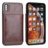 KIHUWEY Compatible with iPhone Xs Max Wallet Case with Credit Card Holder, Leather Kickstand Durable Shockproof Protective Hidden Magnetic Closure Cover for iPhone Xs Max 6.5 Inch (Brown) view 3