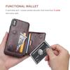 KIHUWEY Compatible with iPhone Xs Max Wallet Case with Credit Card Holder, Leather Kickstand Durable Shockproof Protective Hidden Magnetic Closure Cover for iPhone Xs Max 6.5 Inch (Brown) view 4