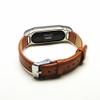 Leather Band Stainless Steel Watch Strap for Xiaomi Miband 2 view 3