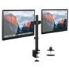 Mount-It! Dual Monitor Mount | Double Monitor Desk Stand | Two Heavy Duty Full Motion Adjustable Arms Fit 2 Computer Screens 17 19 20 21 22 24 27 Inch | VESA 75 100 | C-Clamp and Grommet Base view 3