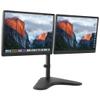 Mount-It! Dual Monitor Stand for Desk - Double Monitor Mount for 2 Screens up to 32 Inch and 17 Lbs - Free-Standing Base Swivel, Tilt, Rotates 360 Adjustable Arms - VESA Compatible High Grade Steel view 1