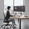 Mount-It! Dual Monitor Stand for Desk - Double Monitor Mount for 2 Screens up to 32 Inch and 17 Lbs - Free-Standing Base Swivel, Tilt, Rotates 360 Adjustable Arms - VESA Compatible High Grade Steel view 2