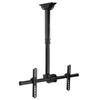 Mount-It Ceiling TV Mount Bracket, Fits 40 42 47 50 55 60 70 Inch Flat Panel Televisions, Adjustable Height Telescoping Tilt and Swivel, Mount on Vaulted Ceilings Up To VESA 600x400 (MI-509L), Black view 1