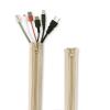 Flexible Cable Management Sleeve with Zipper - Extendable Cord Organizer System Wrap Wire Cable Cover Sleeve Holder, Keep Home & Office Clean Safe Protector for TV/Media, Beige, 39 Inches, 2 Pcs view 1