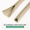 Flexible Cable Management Sleeve with Zipper - Extendable Cord Organizer System Wrap Wire Cable Cover Sleeve Holder, Keep Home & Office Clean Safe Protector for TV/Media, Beige, 39 Inches, 2 Pcs view 3