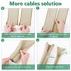 Flexible Cable Management Sleeve with Zipper - Extendable Cord Organizer System Wrap Wire Cable Cover Sleeve Holder, Keep Home & Office Clean Safe Protector for TV/Media, Beige, 39 Inches, 2 Pcs view 4
