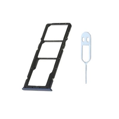 JayTong Dual Sim Card Tray + Sim Card Tray/Micro SD Memory Card Holder Slot Replacement with Remover Eject Pin Tool for Hua-wei Y9 2018 FLA-L22 FLA-LX2 FLA-AL00 FLA-LA10/Enjoy 8 Plus FLA-AL20 B-LUE