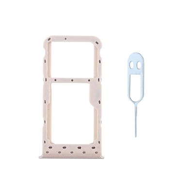 JayTong Sim Card Tray + Sim Card Tray/Micro SD Memory Card Holder Slot Replacement with Remover Eject Pin Tool for Hua-wei P Smart/Enjoy 7S Gold