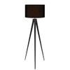 Versanora Romanza Modern LED Tripod Floor Lamp Tall Standing Light with Drum Shade Metal Legs for Living Room Study Reading Bedroom Home Office, 60 inch Height, Matte Black view 1