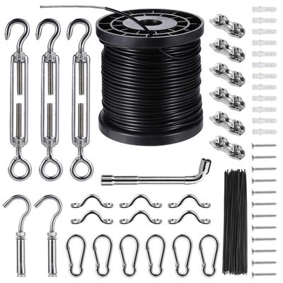 BESTNEWLL Outdoor String Light Hanging Kit Includ 164 FT Nylon Rope Cable