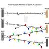 BESTNEWLL Outdoor String Light Hanging Kit Includ 164 FT Nylon Rope Cable view 2