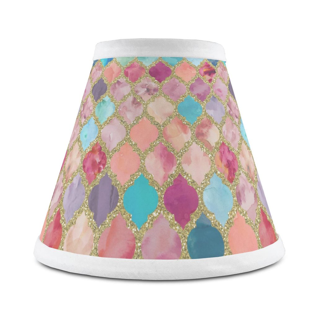 YouCustomizeIt Glitter Moroccan Watercolor Chandelier Lamp Shade