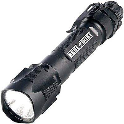 Brite Strike - RHIGHT Duty Light, Bright Tactical Touch LED Flashlight - High Lumens up to 1100 - Runtime 2 Hrs High/ 8 Hrs Low & 2.5 Hours Strobe  6.25 inches, Black