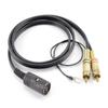 CablesOnline 3ft 7-Pin Din Female to 2-RCA Male Professional Premium Audio Cable, Black w/Ground Cable Pin for Bang & Olufsen, Naim, Quad...Stereo Systems (BO-T103K) view 1