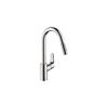 hansgrohe Focus Chrome High Arc Kitchen Faucet with Magnetic Docking Spray Head, Chrome 04505000 view 1