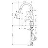 hansgrohe Focus Chrome High Arc Kitchen Faucet with Magnetic Docking Spray Head, Chrome 04505000 view 3