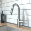 hansgrohe Focus Stainless Steel Bar Kitchen Faucet, Kitchen Faucets with Pull Down Sprayer, Faucet for Kitchen Sink, Magnetic Docking Spray Head, Stainless Steel Optic 04506801 view 2