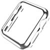 Leotop Compatible with Apple Watch Case 44mm 40mm, Super Thin PC Plated Bumper Protector Shiny Cover Lightweight Slim Shell Shockproof Frame Accessories Compatible iWatch Series 6 5 4 SE(Silver, 44mm) view 1