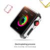 Leotop Compatible with Apple Watch Case 44mm 40mm, Super Thin PC Plated Bumper Protector Shiny Cover Lightweight Slim Shell Shockproof Frame Accessories Compatible iWatch Series 6 5 4 SE(Silver, 44mm) view 2