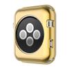 Leotop Compatible with Apple Watch Case 44mm 40mm, Soft Flexible TPU Plated Protector Bumper Shiny Cover Lightweight Thin Guard Shockproof Frame Compatible for iWatch Series 6 5 4 SE(Gold, 44mm) view 3