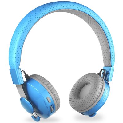 LilGadgets Bluetooth Headphones - Ages 4+ - On-Ear, Blue - Volume-Limited Kids Headphones for School with SharePort Tech & Mic - SoftTouch Padding, 12 Hr Playtime
