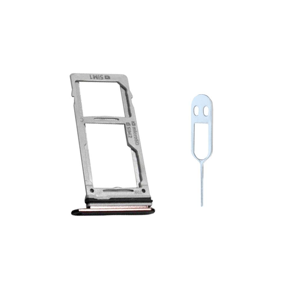 JayTong Sim Card Tray + Sim Card Tray/Micro SD Memory Card Holder Slot Replacement with Remover Eject Pin Tool for Galaxy Note 9 Brown