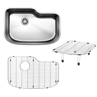 BLANCO 441645 ONE XL Undermount Stainless Steel Kitchen Sink with Grid and Multi-Level Grid - MULTI-LEVEL Kit