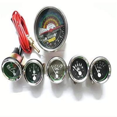 IH Farmall Tractor 2200 RPM Tachometer+Temp+Oil(0-45) Pressure+Ampere+ Fuel +Volt