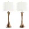 Lenuxe 29" Metal Table Lamps Set of 2, Desk Lamp, Bedside Lamps for Night Stands, Nightstand Lamp, Small Table Lamps for Living Room Set of 2, Gold Lamps Set of 2 (Matte Golden Bronze) view 1