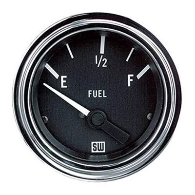 Massey Harris & Massey Ferguson Fuel Gauge for MF in Chrome Bezel