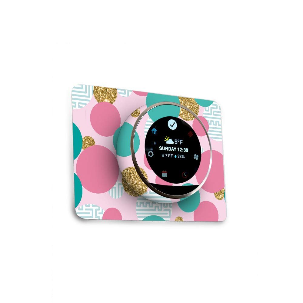 MightySkins Skin Compatible with Nest Thermostat - Golden Bubbles | Protective, Durable, and Unique Vinyl Decal wrap Cover | Easy to Apply, Remove, and Change Styles | Made in The USA