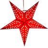 Red 5 Pointed Paper Star Lantern with 12 Foot Power Cord Included view 2
