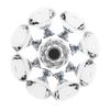 YourGift 12 Pack Drawer Knobs Diamond Shaped Crystal Glass 30mm Cabinet Knobs Pull Handles (Silver) view 2