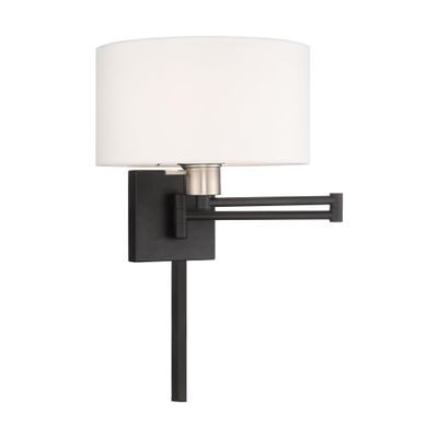 Livex Lighting 40036-04 1-Light Swing Arm Wall Light, Black