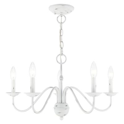 Livex Lighting 5-Light Chandelier, Antique White