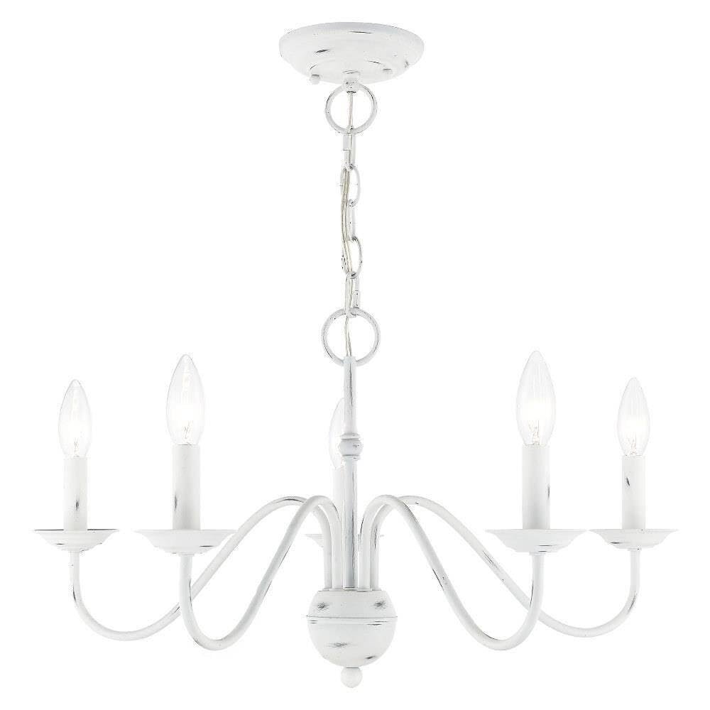 Livex Lighting 5-Light Chandelier, Antique White