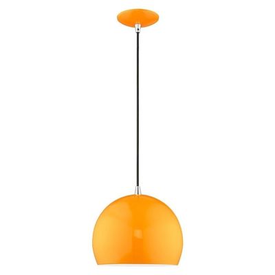 Livex Lighting 41181-77 Metal - 1-Light Mini Pendant, White