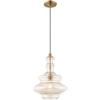 Livex Lighting 41224-01 Art Glass - 1-Light Mini Pendant, Antique Brass view 4