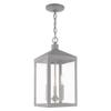Livex Lighting 20593-80 Nyack - 18.5" Three Light Outdoor Hanging Lantern, Nordic Gray Finish with Clear Glass view 1