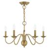 Livex Lighting 5-Light Chandelier, Polished Brass view 2