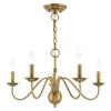 Livex Lighting 5-Light Chandelier, Polished Brass view 3