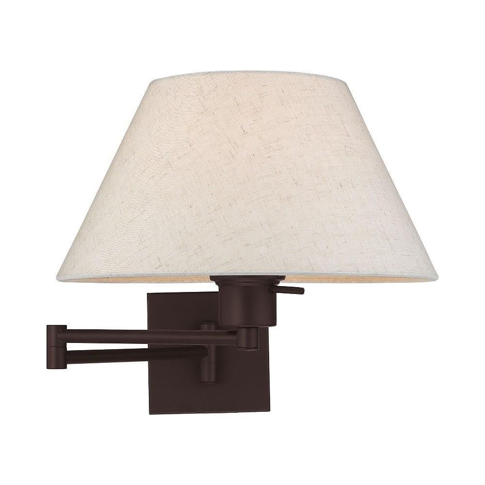 Livex Lighting 40038-07 1-Light Swing Arm Wall Light, Bronze