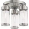 Livex Lighting 3-Light Ceiling Mount, Brushed Nickel view 1