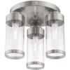 Livex Lighting 3-Light Ceiling Mount, Brushed Nickel view 3