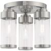 Livex Lighting 3-Light Ceiling Mount, Brushed Nickel view 4