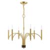 Livex Lighting 6-Light Chandelier, Satin Brass view 3