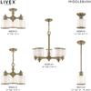 Livex Lighting 40210-01 Middlebush - One Light Mini Pendant, Antique Brass Finish with Clear/Satin Opal White Glass view 4