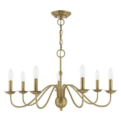 Livex Lighting 7-Light Chandelier, Antique Brass