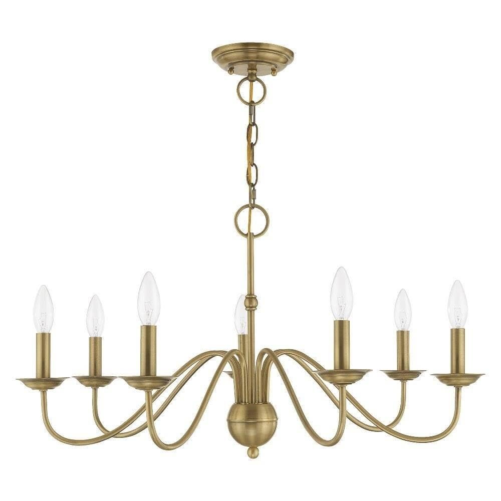 Livex Lighting 7-Light Chandelier, Antique Brass