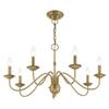 Livex Lighting 7-Light Chandelier, Antique Brass view 4